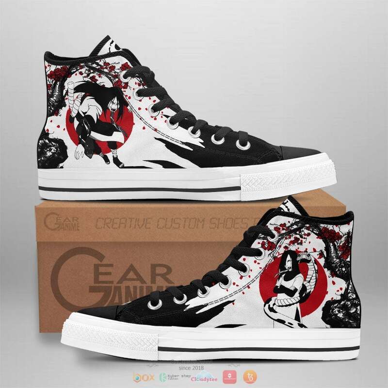 Orochimaru Anime Naruto canvas high top shoes
