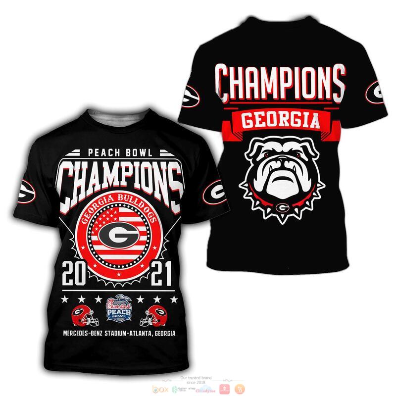 NEW Peach bowl Champions 2021 Georgia Bulldogs jersey shirt, hoodie 3 Peach bowl Champions 2021 Georgia Bulldog 3d shirt hoodie 1 2