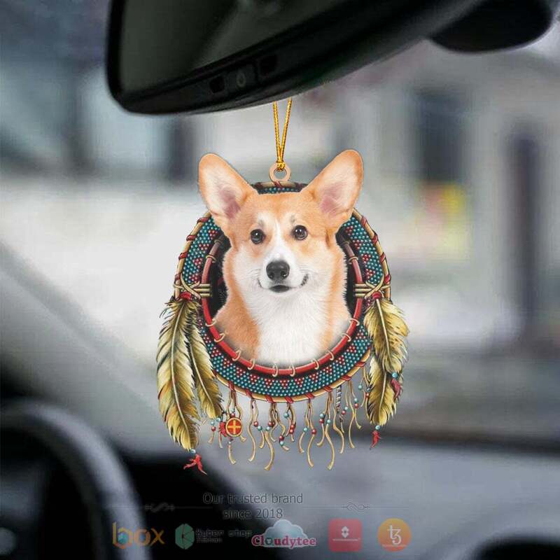 Pembroke Welsh Corgi In Dreamcatcher Car Ornament