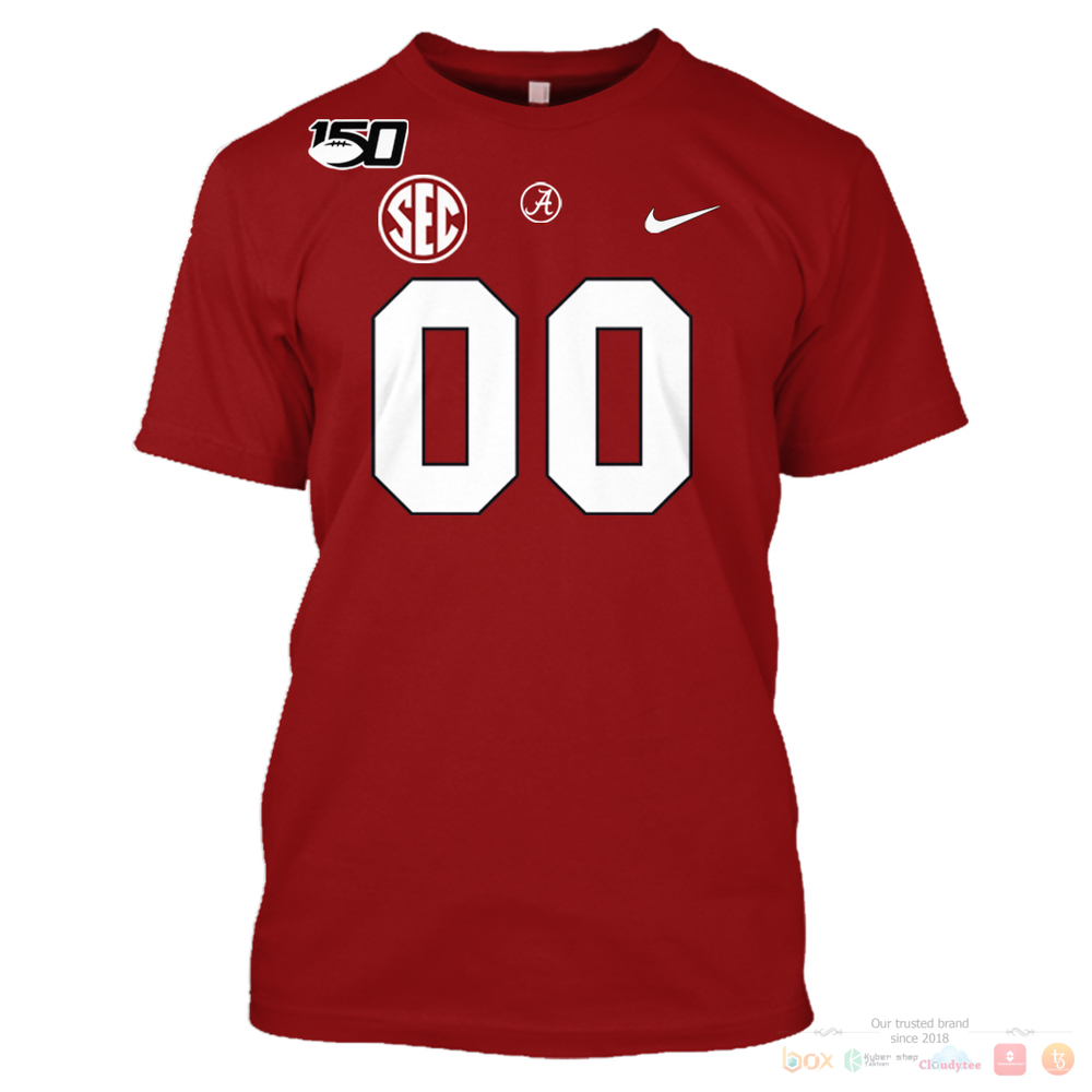 Personalized Alabama Crimson Tide SEC 150 Nike red custom 3d shirt hoodie 1 2 3 4 5 6