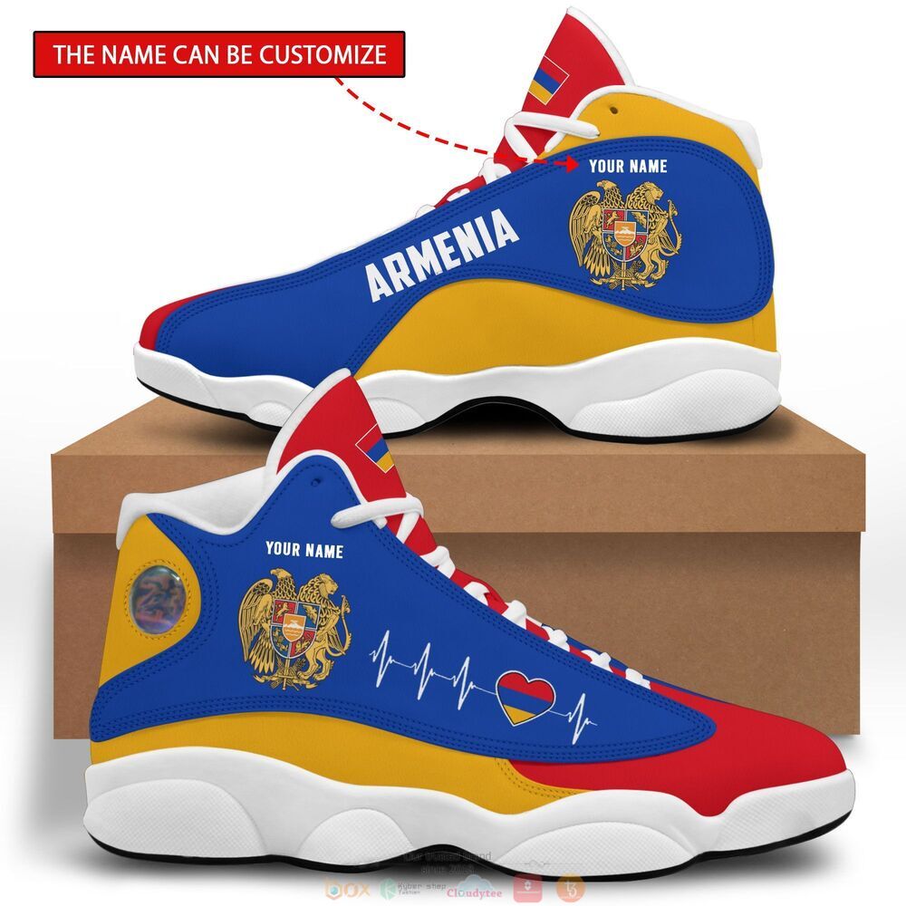 Personalized Armenia flag custom Air Jordan 13 shoes