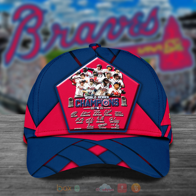 Personalized Atlanta Braves Champions With Signature World Series Champions Cap 2 Personalized Atlanta Braves Champions With Signature World Series Champions Cap 1