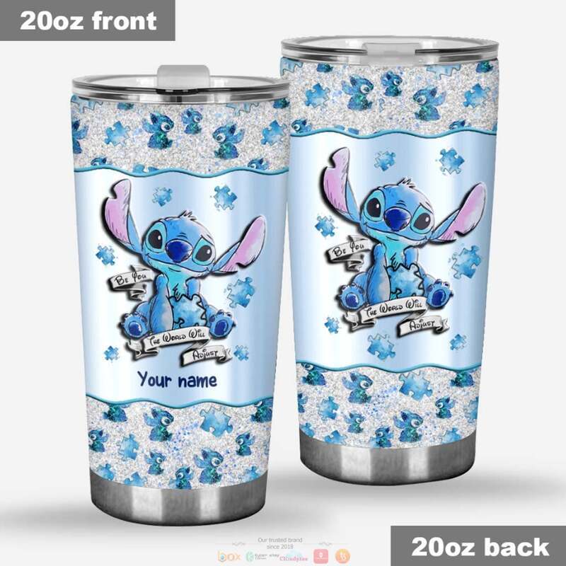 NEW Personalized Autism Awareness Stitch custom Tumbler 2 Personalized Autism Awareness Stitch custom Tumbler 1