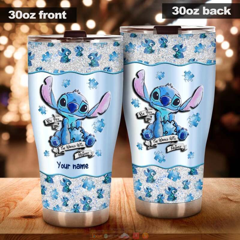 NEW Personalized Autism Awareness Stitch custom Tumbler 4 Personalized Autism Awareness Stitch custom Tumbler 1 2 3