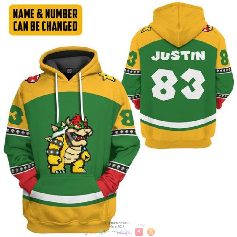 Personalized Bowser custom full print 3d shirt, hoodie 5 Personalized Bowser custom 3d shirt hoodie 1 2 3 4