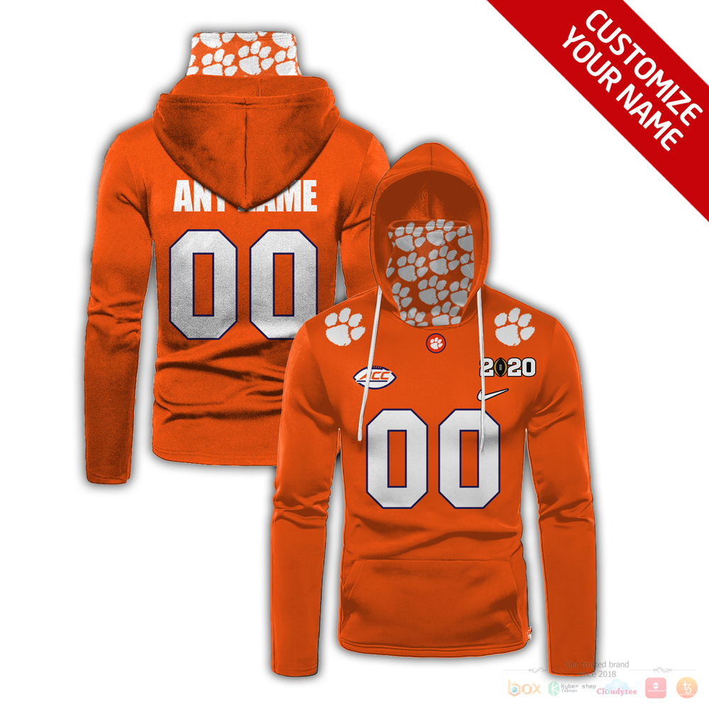 Personalized Clemson Tigers ACC 2020 custom hoodie mask