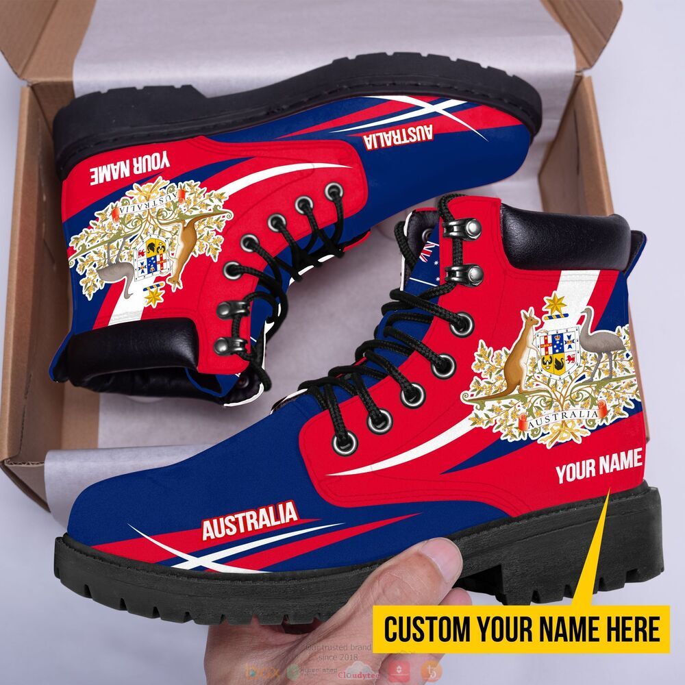 Coat of arms of Australia Personalized Timberland boots 2 Personalized Coat of arms of Australia custom Timberland boot 1