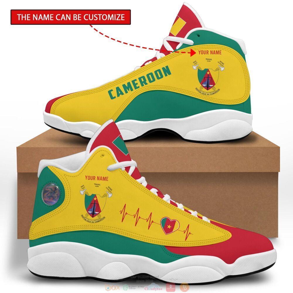 Personalized Coat of arms of Cameroon custom Air Jordan 13 shoes