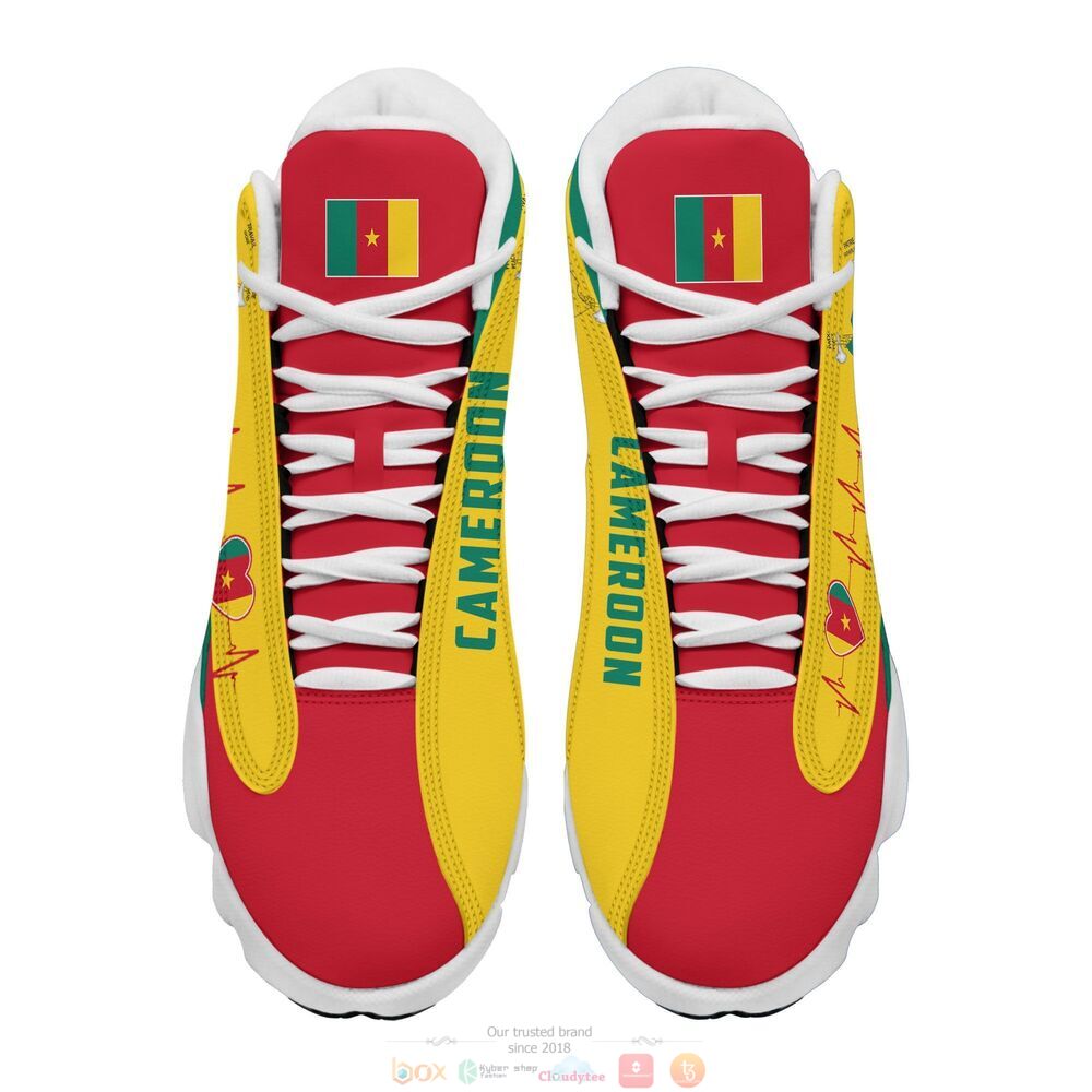 Personalized Coat of arms of Cameroon custom Air Jordan 13 shoes 1 2
