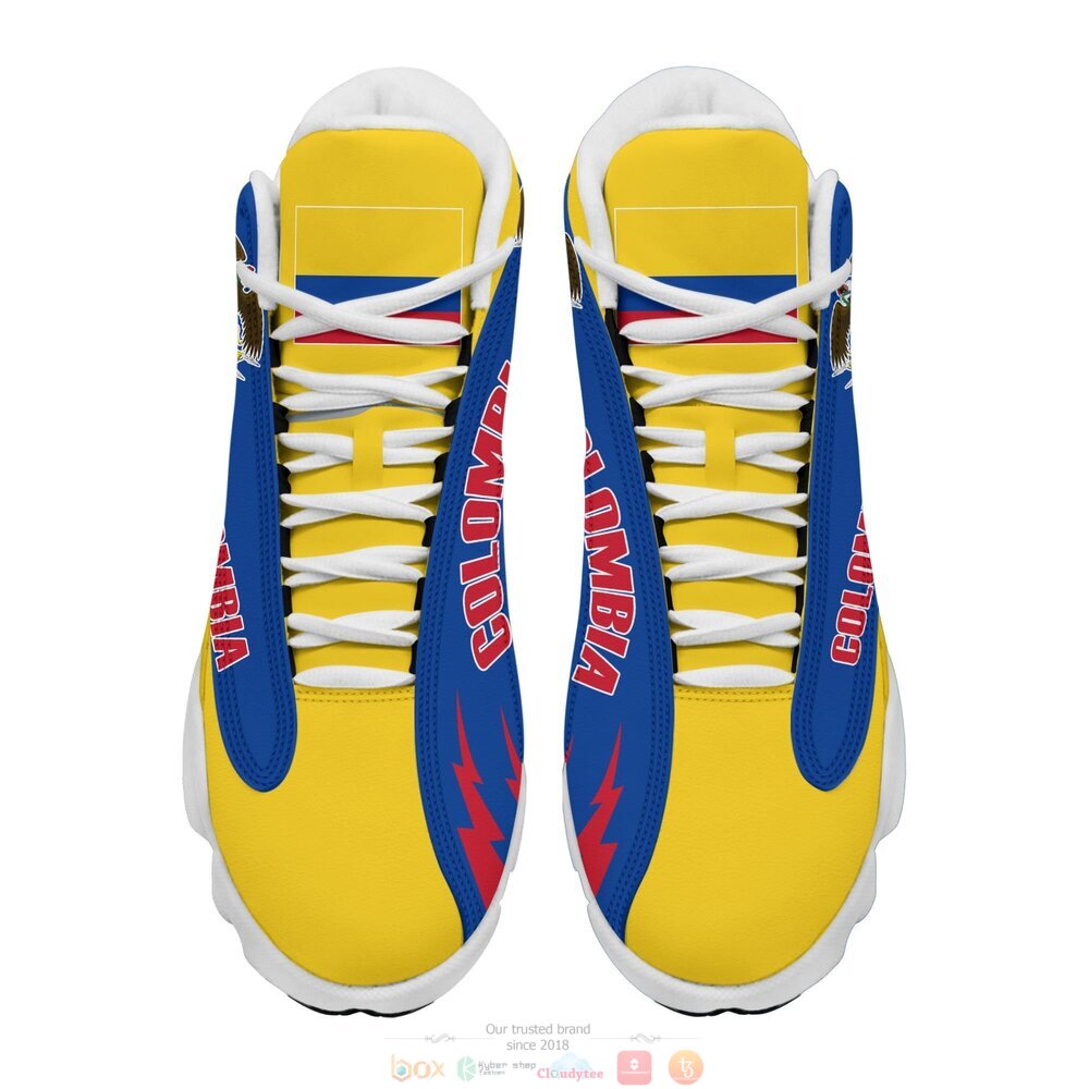 Coat of arms of Colombia Personalized Air Jordan 13 sneaker 3 Personalized Coat of arms of Colombia custom Air Jordan 13 shoes 1 2