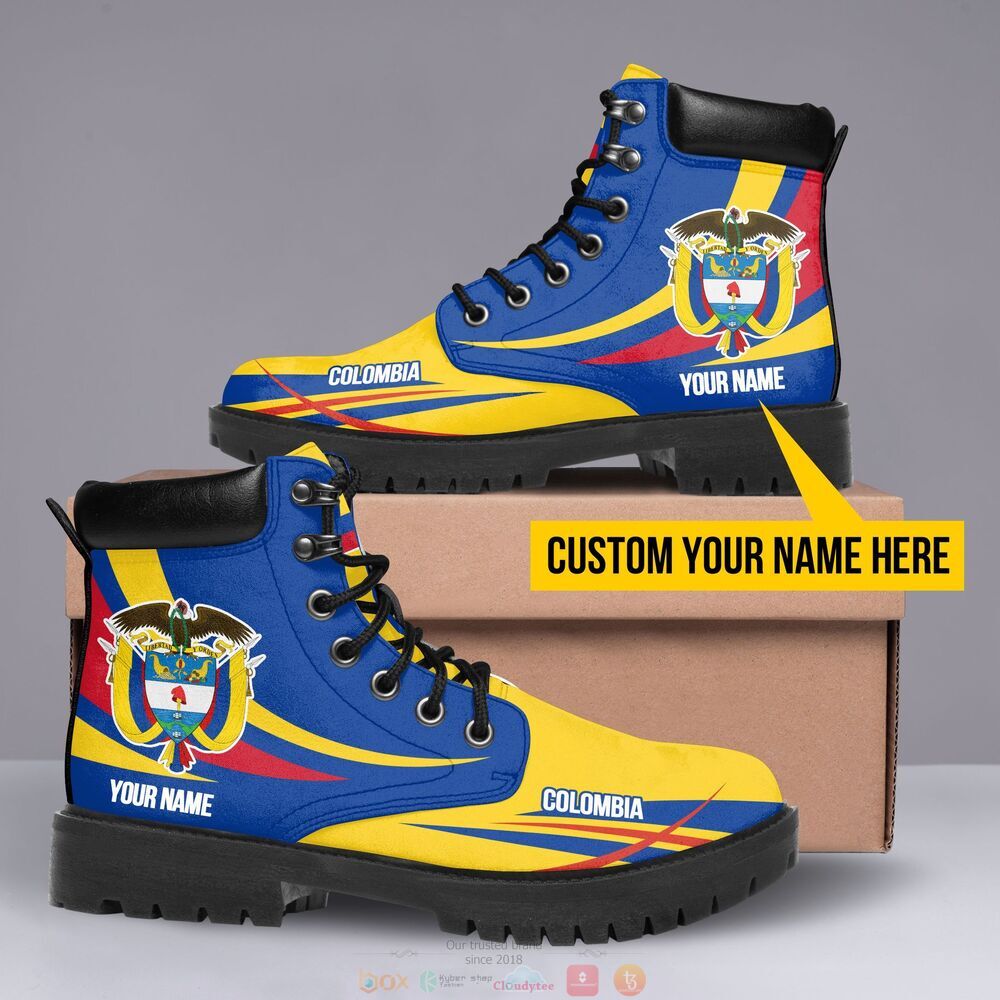 Personalized Coat of arms of Colombia custom Timberland boot