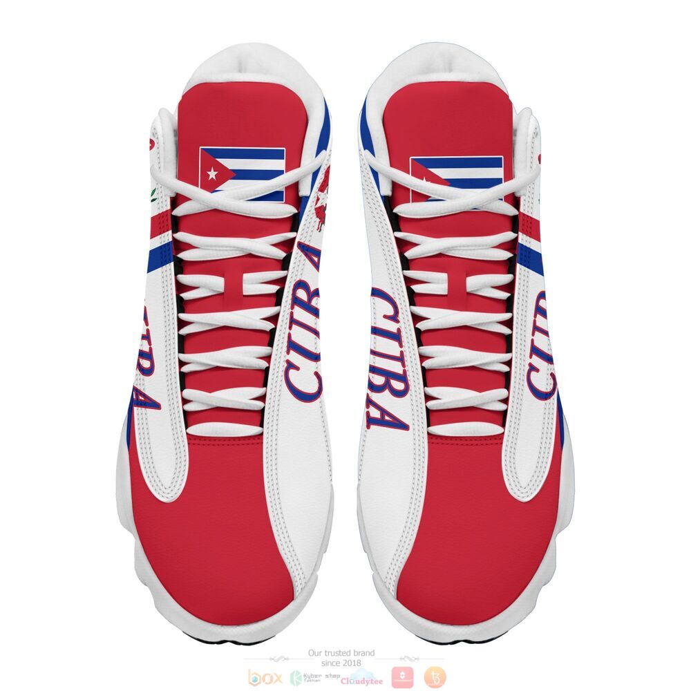Personalized Coat of arms of Cuba map custom Air Jordan 13 shoes 1 2