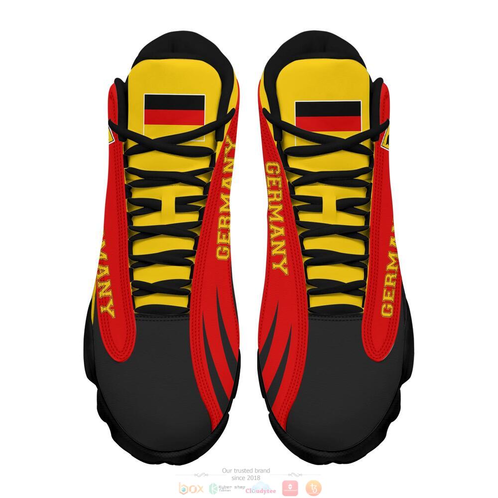 Coat of arms of Germany red black Personalized Air Jordan 13 sneaker 3 Personalized Coat of arms of Germany red black custom Air Jordan 13 shoes 1 2