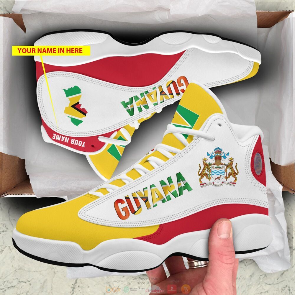 Personalized Coat of arms of Guyana custom Air Jordan 13 shoes