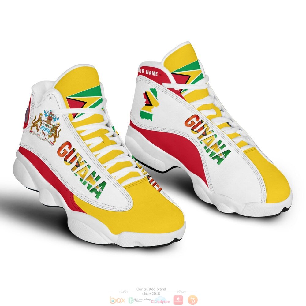 Personalized Coat of arms of Guyana custom Air Jordan 13 shoes 1 2 3