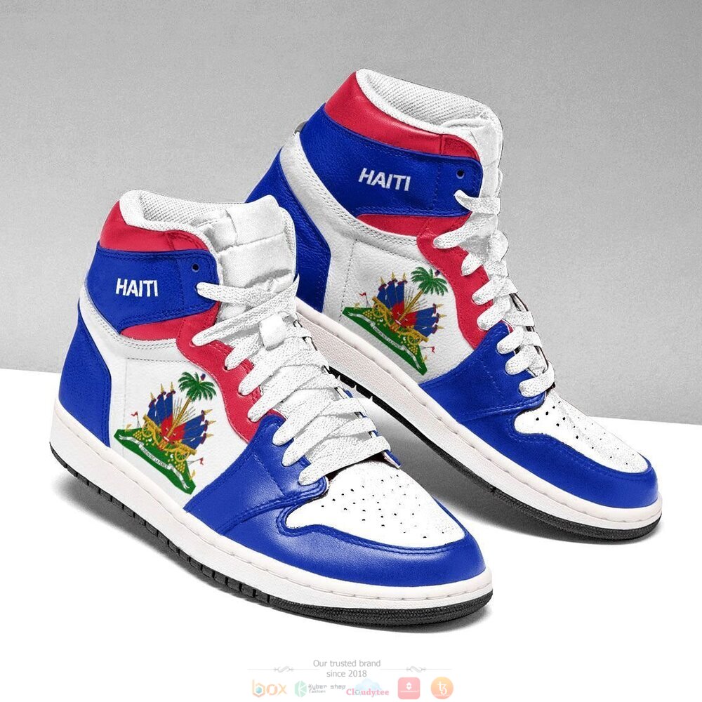 Personalized Coat of arms of Haiti custom Air Jordan high top shoes 1