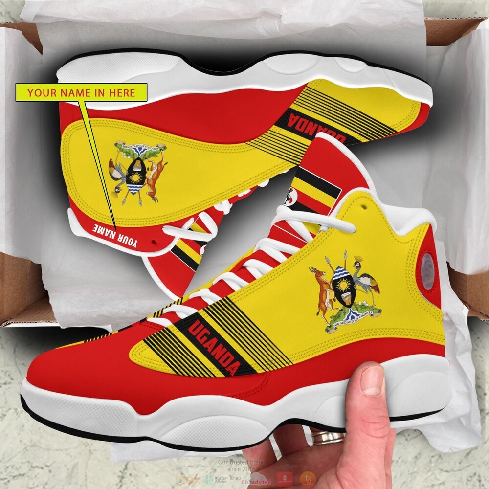 Coat of arms of Uganda Personalized Air Jordan 13 sneaker 1 Personalized Coat of arms of Uganda custom Air Jordan 13 shoes