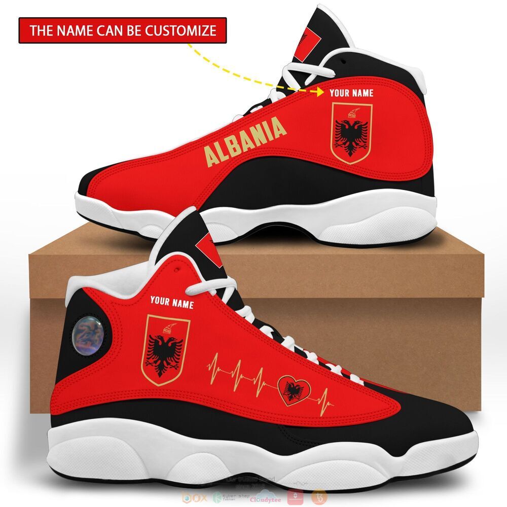 Personalized Coat of arms of the Republic of Albania custom Air Jordan 13 shoes
