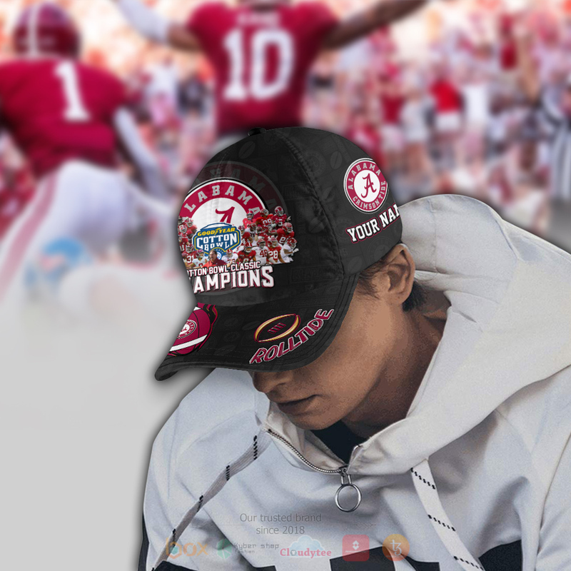Personalized Cotton Bowl Classic Champions Alabama Crimson Tide cap 1 2 3 4