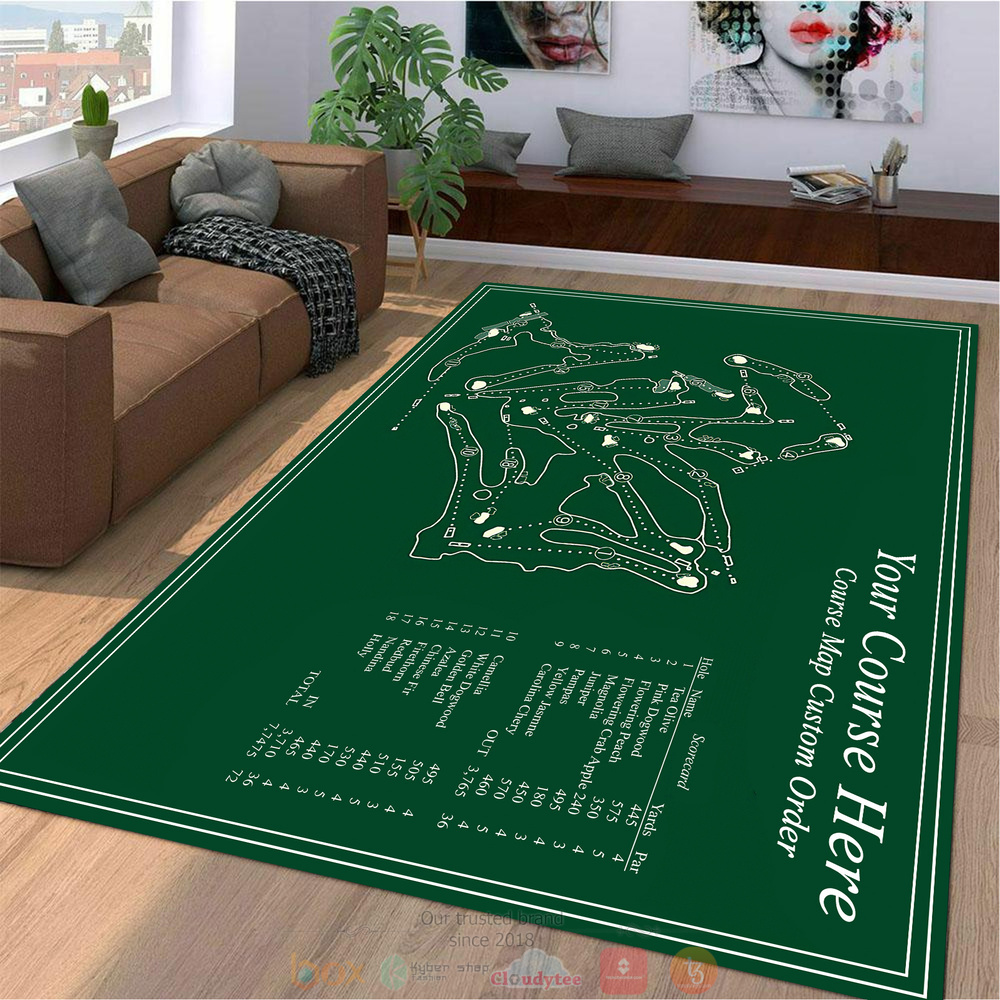 Personalized Course map custom order rug