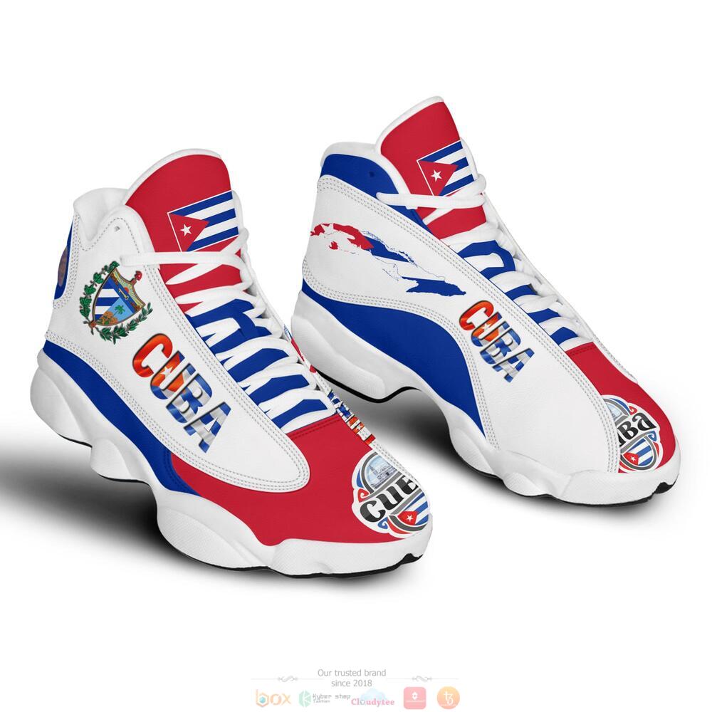 Cuba flag map Personalized Air Jordan 13 sneaker 3 Personalized Cuba flag map custom Air Jordan 13 shoes 1 2