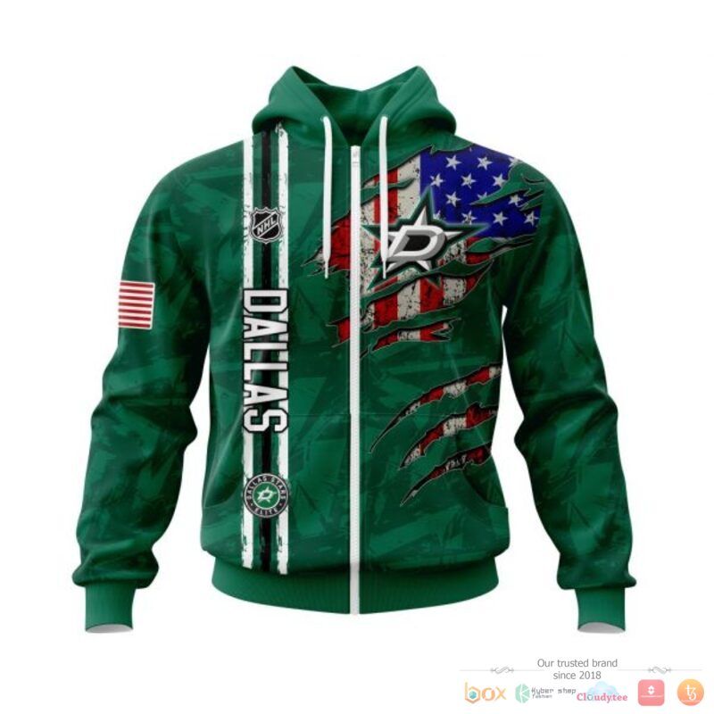 Personalized Dallas Stars With American Flag 3d shirt, hoodie 2 Personalized Dallas Stars With American Flag 3d shirt hoodie 1