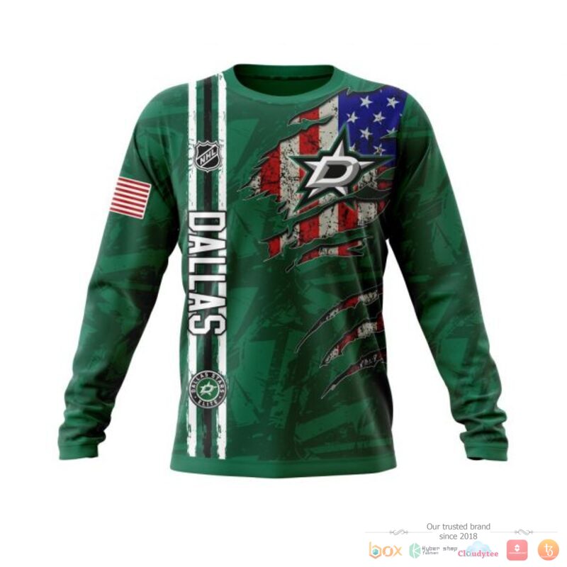 Personalized Dallas Stars With American Flag 3d shirt, hoodie 4 Personalized Dallas Stars With American Flag 3d shirt hoodie 1 2 3