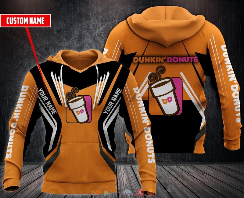 Personalized Dukin Donuts Orange Custom All Over Print 3d Hoodie