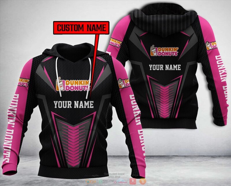 Personalized Dunkin' Donuts Black Pink Custom Full Print 3d Hoodie 2 Personalized Dunkin Donuts Black Pink Custom All Over Print 3d Hoodie