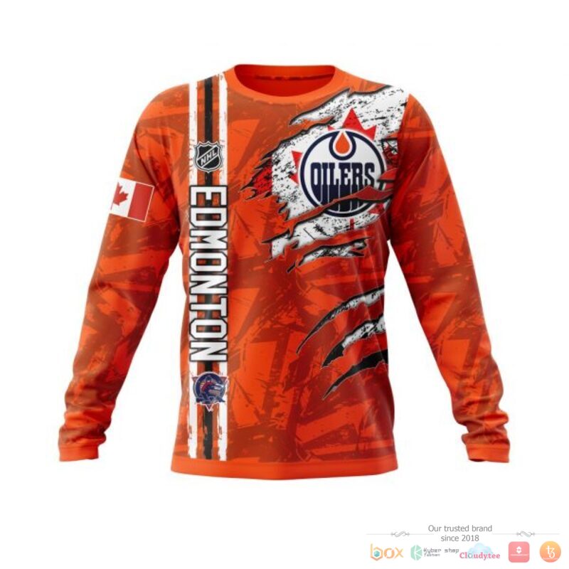 Personalized Edmonton Oilers With Canada Flag 3d shirt, hoodie 4 Personalized Edmonton Oilers With Canada Flag 3d shirt hoodie 1 2 3