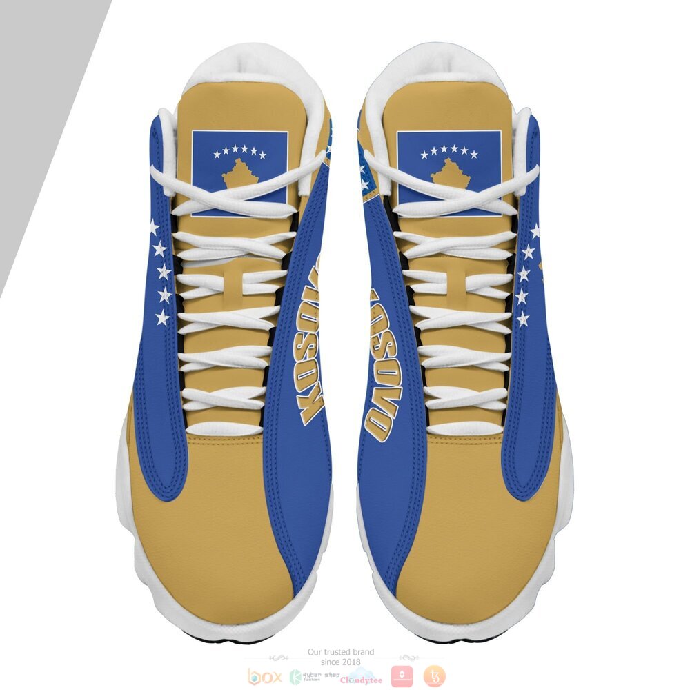 Emblem of Kosovo Personalized Air Jordan 13 sneaker 3 Personalized Emblem of Kosovo custom Air Jordan 13 shoes 1 2