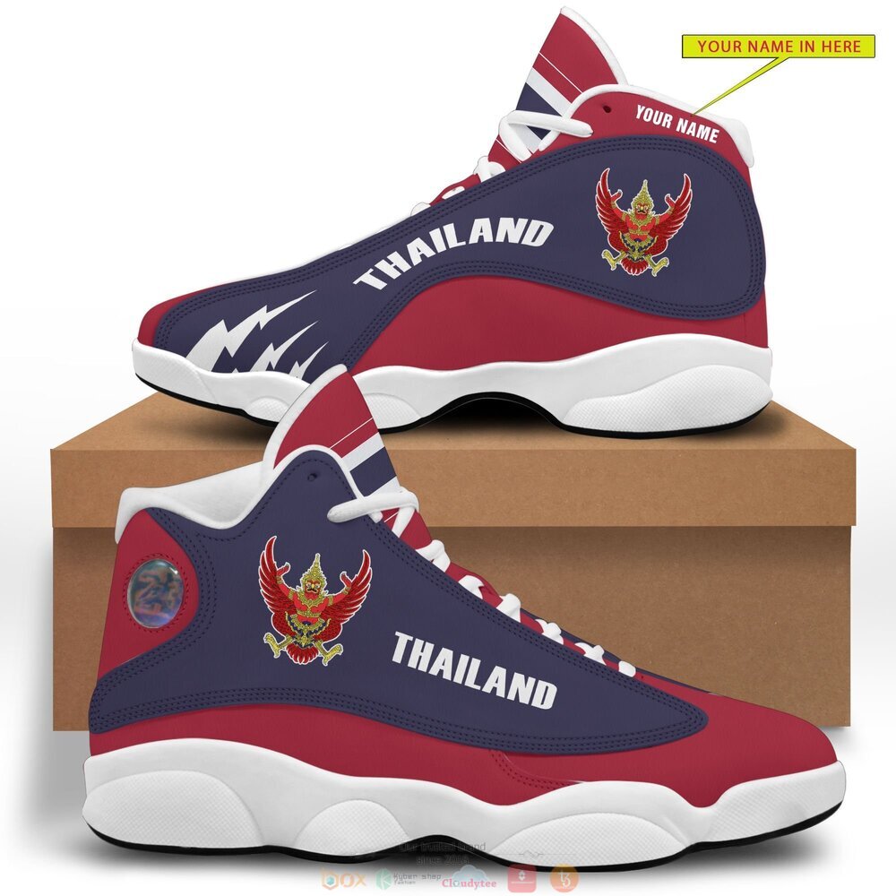Personalized Emblem of Thailand custom Air Jordan 13 shoes 1 2 3