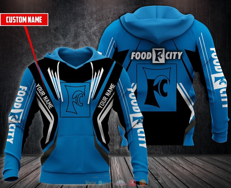 Personalized Food City Custom Blue Black All Over Print 3d Hoodie