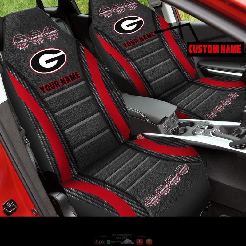 Personalized Georgia Bulldog National Champions custom car seat cover