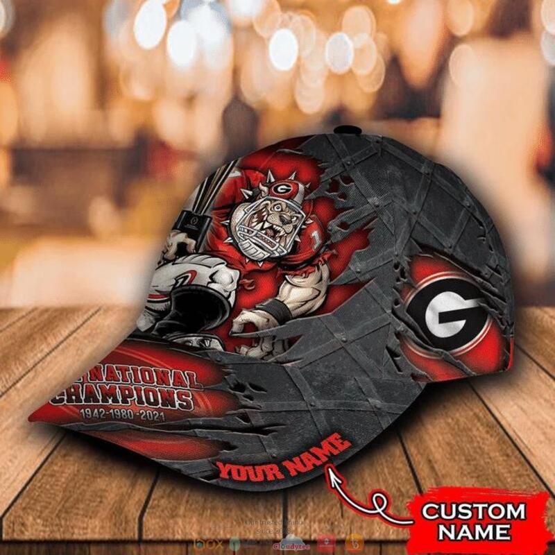Personalized Georgia Bulldogs 2021 National Champions custom cap hat 4 Personalized Georgia Bulldogs 2021 National Champions custom cap 1 2 3