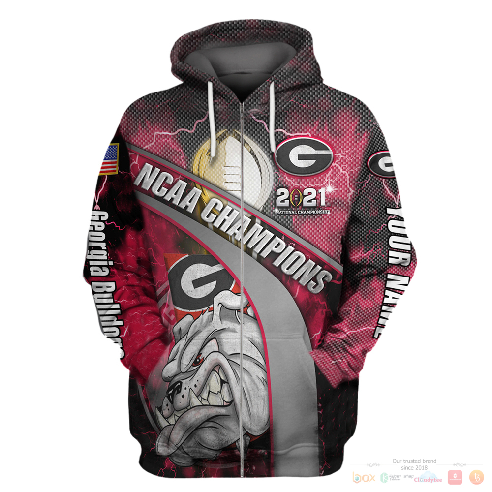 Personalized Georgia Bulldogs NCAA Champions 2021 custom jersey shirt, hoodie 2 Personalized Georgia Bulldogs NCAA Champions 2021 custom 3d shirt hoodie 1
