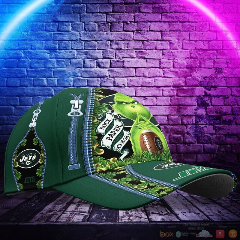 Personalized New York Jets NFL Grinch Cap 3 Personalized Grinch New York Jets NFL Custom Cap 1 2