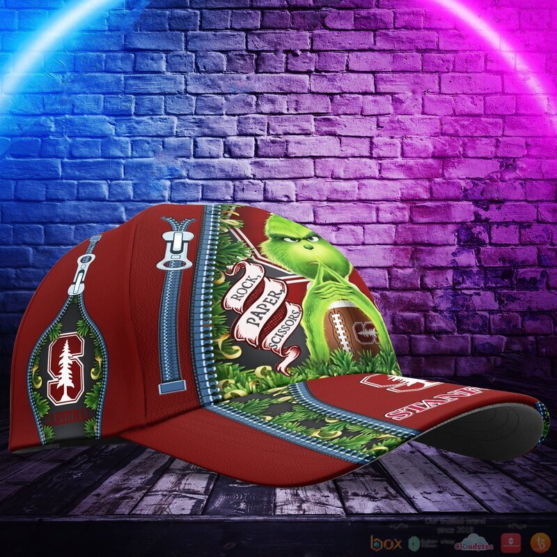 Personalized Stanford Cardinal NCAA Grinch Cap 3 Personalized Grinch Stanford Cardinal NCAA Custom Cap 1 2