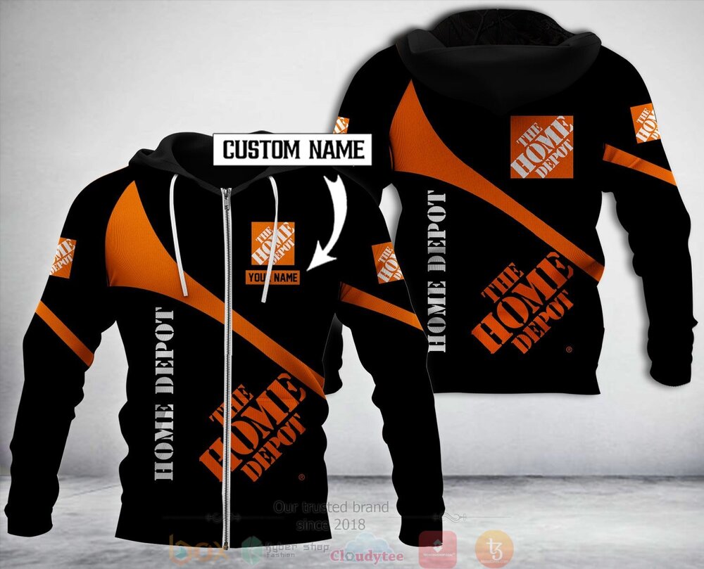 BEST Personalized Home Depot Black 3D All Over Print Hoodie, Zip Hoodie 2 Personalized Home Depot Black 3D Hoodie Zip Hoodie 1