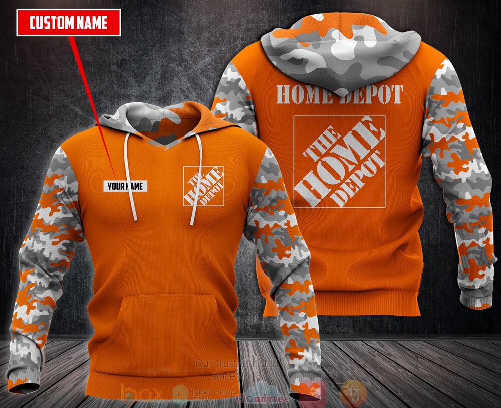 BEST Personalized Home Depot Orange 3D All Over Print Fleece Hoodie, Hoodie 2 Personalized Home Depot Orange 3D Fleece Hoodie Hoodie 1