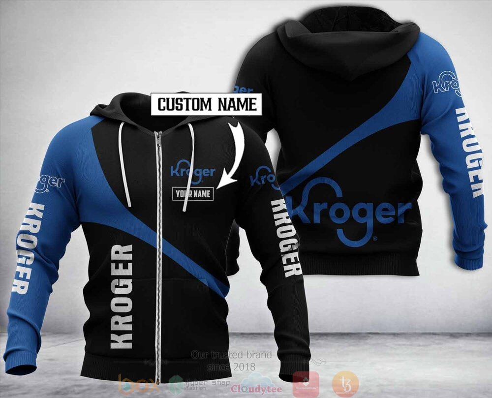 BEST Personalized Kroger Blue Black 3D All Over Print Hoodie, Zip Hoodie 2 Personalized Kroger Blue Black 3D Hoodie Zip Hoodie 1