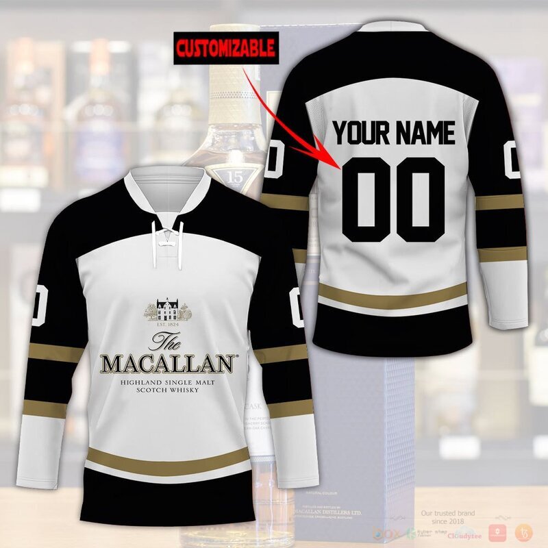 Personalized Macallan Scotch Whisky Hockey Jersey 3 Personalized Macallan Scotch Whisky Hockey Jersey