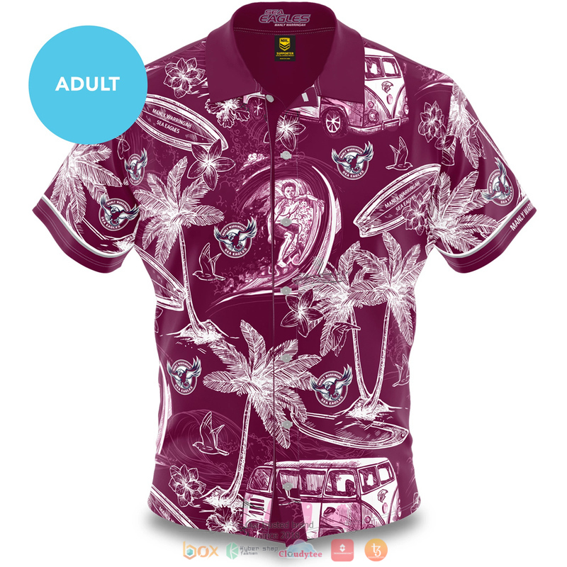 Personalized Manly Warringah Sea Eagles Hawaiian shirt