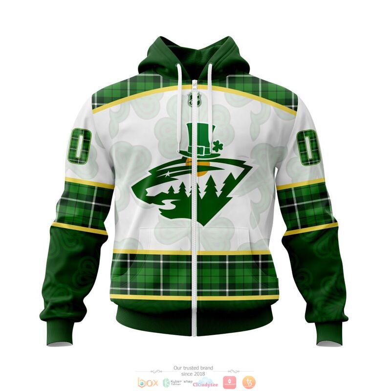 Personalized Minnesota Wild NHL St Patrick Days full print 3d shirt, hoodie 2 Personalized Minnesota Wild NHL St Patrick Days 3d shirt hoodie 1