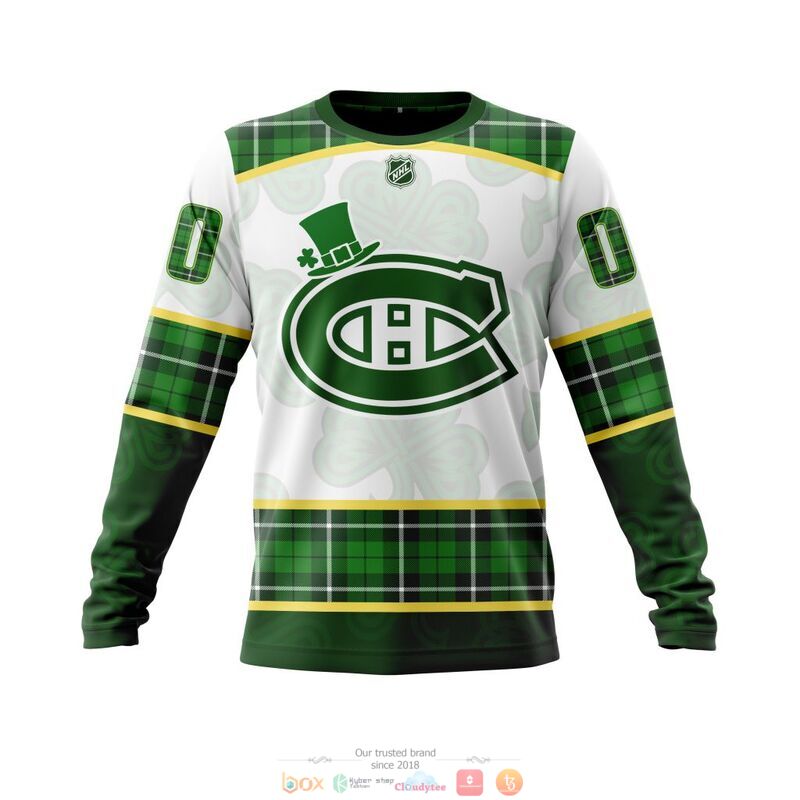 Personalized Montreal Canadiens NHL St Patrick Days full print 3d shirt, hoodie 4 Personalized Montreal Canadiens NHL St Patrick Days 3d shirt hoodie 1 2 3