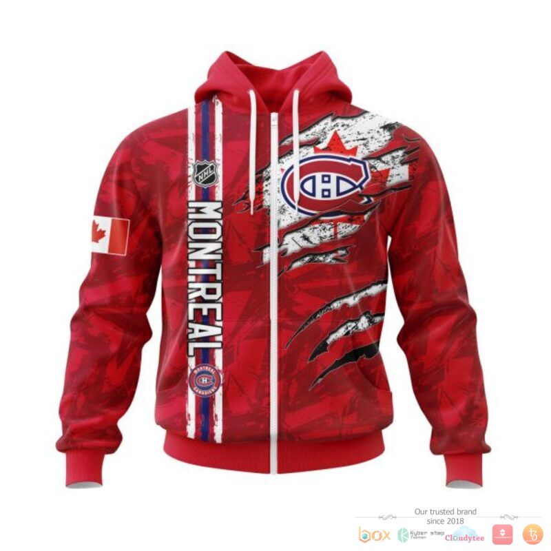 Personalized Montreal Canadiens With Canada Flag 3d shirt, hoodie 2 Personalized Montreal Canadiens With Canada Flag 3d shirt hoodie 1