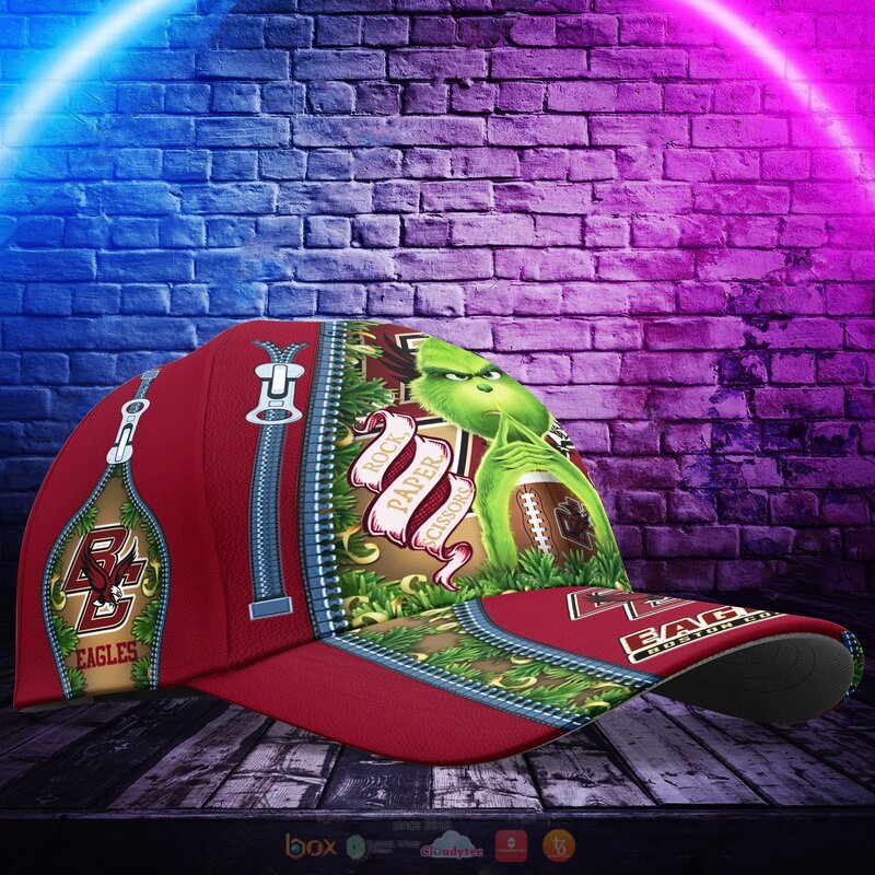 Personalized NCAA Boston College Eagles The Grinch Cap 3 Personalized NCAA Boston College Eagles The Grinch Cap 1 2