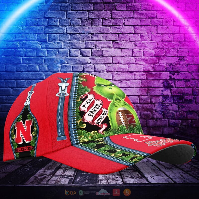 Personalized NCAA Nebraska Cornhuskers The Grinch Cap 3 Personalized NCAA Nebraska Cornhuskers The Grinch Cap 1 2