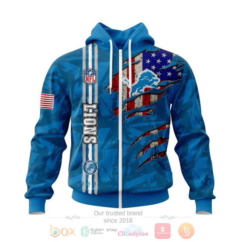 Personalized NFL Detroit Lions American Flag 3d shirt, hoodie 2 Personalized NFL Detroit Lions American Flag 3d shirt hoodie 1