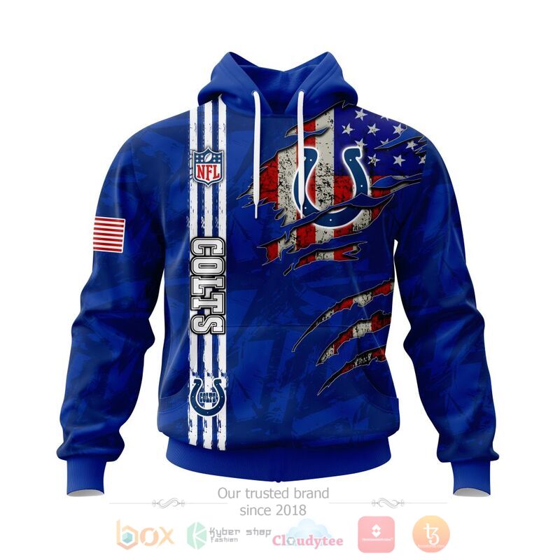 Personalized NFL Indianapolis Colts American Flag 3d shirt hoodie